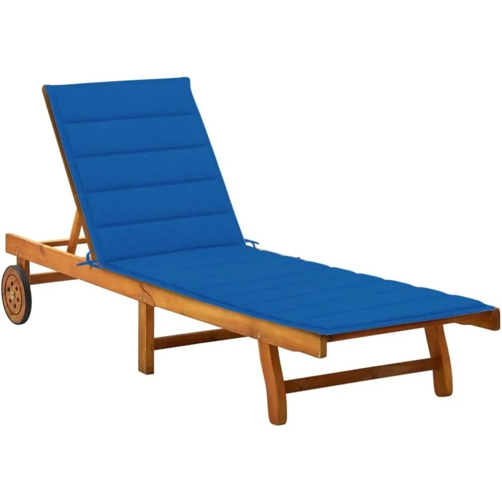 Solid Acacia Wood Sun Lounger with Cushion, Adjustable & Mobile, Ideal for Pool Side, Balcony, Patio, Garden
Solid Acacia Wood Sun Lounger with Cushion, Adjustable & Mobile, Ideal for Pool Side, Balcony, Patio, Garden