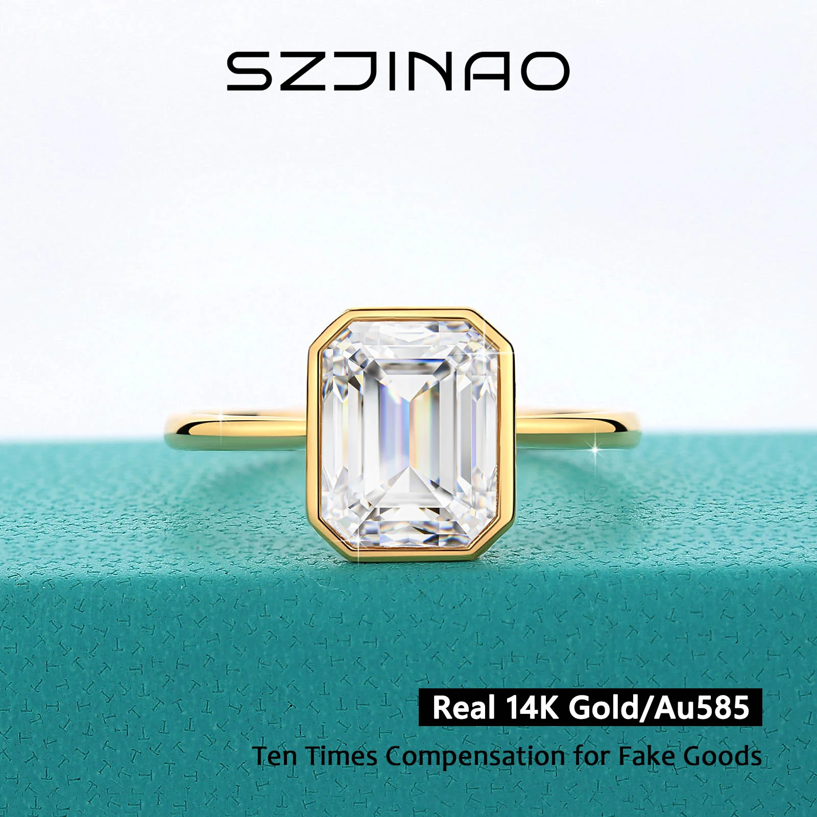 Emerald Cut Moissanite Ring 3CT for Women 14K Gold 100% Genuine Au585 Engagement Wedding Christmas Gifts Classsic
Emerald Cut Moissanite Ring 3CT for Women 14K Gold 100% Genuine Au585 Engagement Wedding Christmas Gifts Classsic