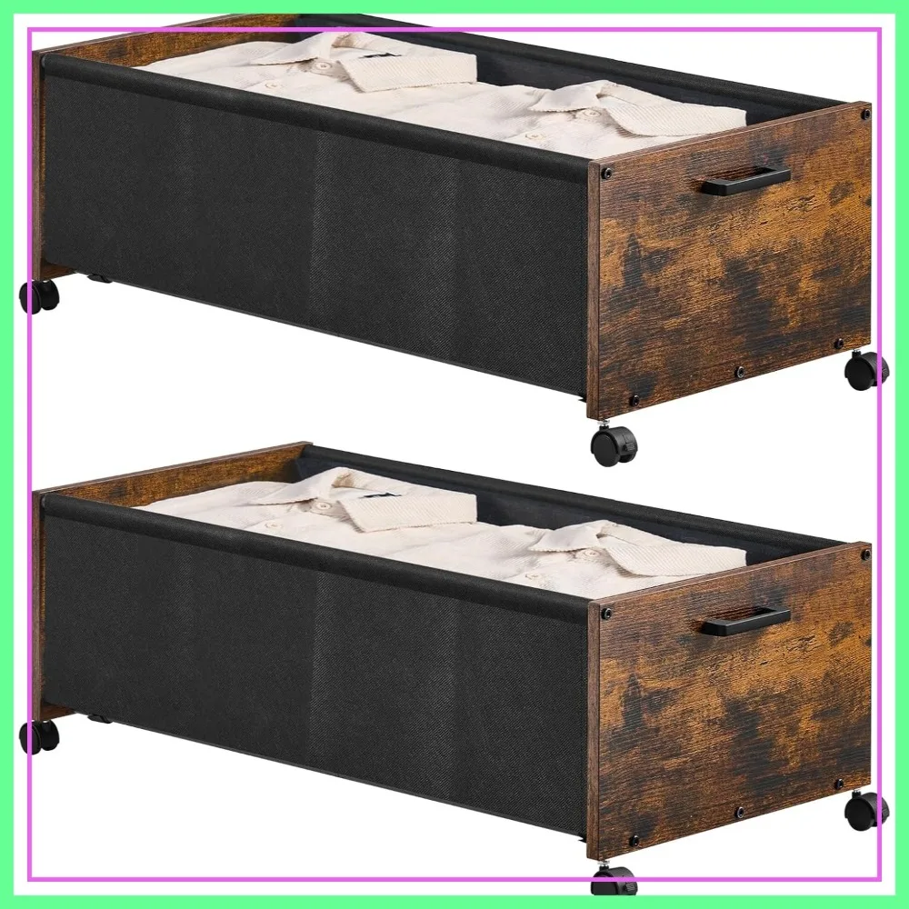 Under Bed Storage with Wheels, Wooden Drawers, Rolling Shoe Storage, Space Saving, 90L, Rustic Brown
Under Bed Storage with Wheels, Wooden Drawers, Rolling Shoe Storage, Space Saving, 90L, Rustic Brown