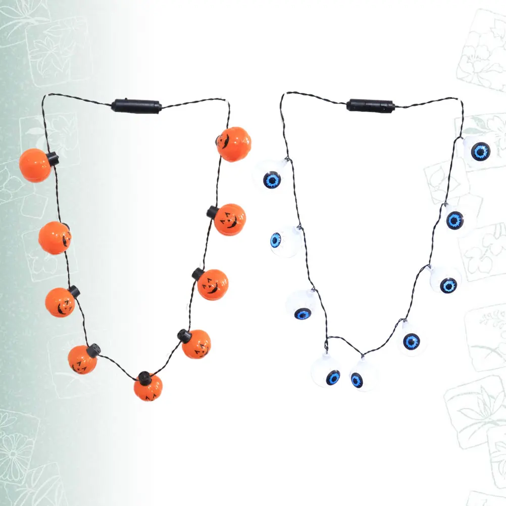 2 Pcs Halloween LED Necklace Terrifying Pumpkin String Lights Decoration Low Power Flexible Indoor Outdoor Party
2 Pcs Halloween LED Necklace Terrifying Pumpkin String Lights Decoration Low Power Flexible Indoor Outdoor Party