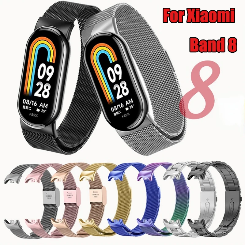 Magnetic Metal Watchband For Xiaomi band 8 Strap Stainless steel Bracelet Mi band 8 Replacement Correa Strap watches Accessories
Magnetic Metal Watchband For Xiaomi band 8 Strap Stainless steel Bracelet Mi band 8 Replacement Correa Strap watches Accessories