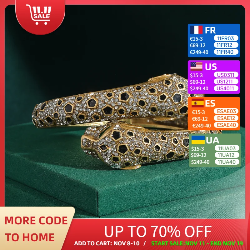Vintage Bangle Leopard Bracelet For Women Green Eye Black Shape Stone Antique Gold Color Accessories Luxury Designers Jewelry
Vintage Bangle Leopard Bracelet For Women Green Eye Black Shape Stone Antique Gold Color Accessories Luxury Designers Jewelry