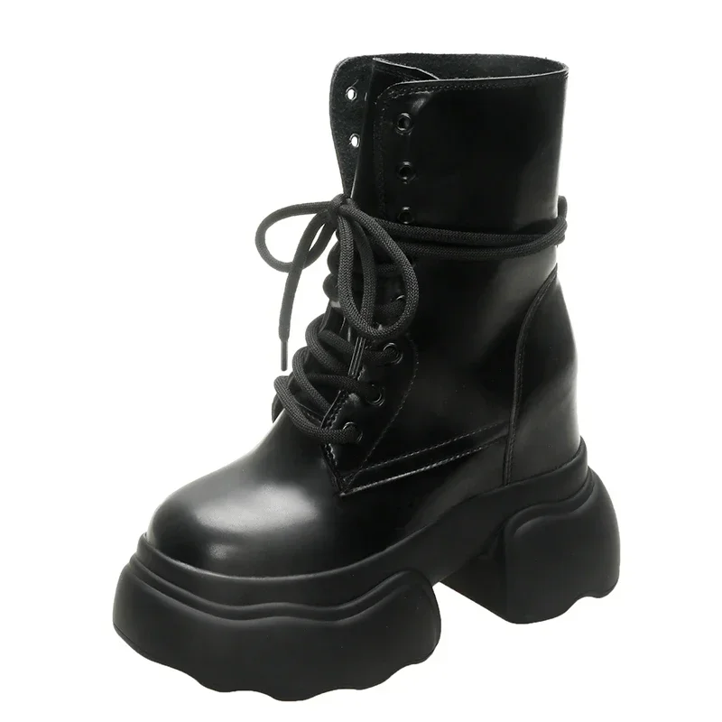 11CM Autumn Chunky Ankle Boots 2024 New Women's Thick Bottom Winter Leather Platform Short Boots Woman Heels Motorcycle Shoes
11CM Autumn Chunky Ankle Boots 2024 New Women's Thick Bottom Winter Leather Platform Short Boots Woman Heels Motorcycle Shoes