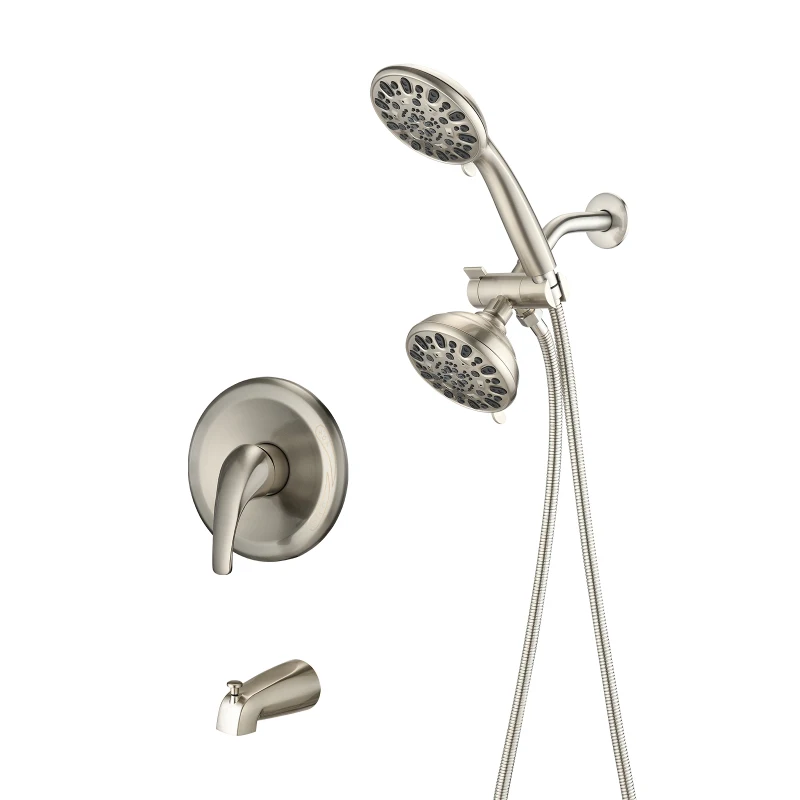 Shower System with Tub Spout Rain Shower Tub Set, High Pressure Dual 2 in 1 Shower Combo Faucet with Valve
Shower System with Tub Spout Rain Shower Tub Set, High Pressure Dual 2 in 1 Shower Combo Faucet with Valve