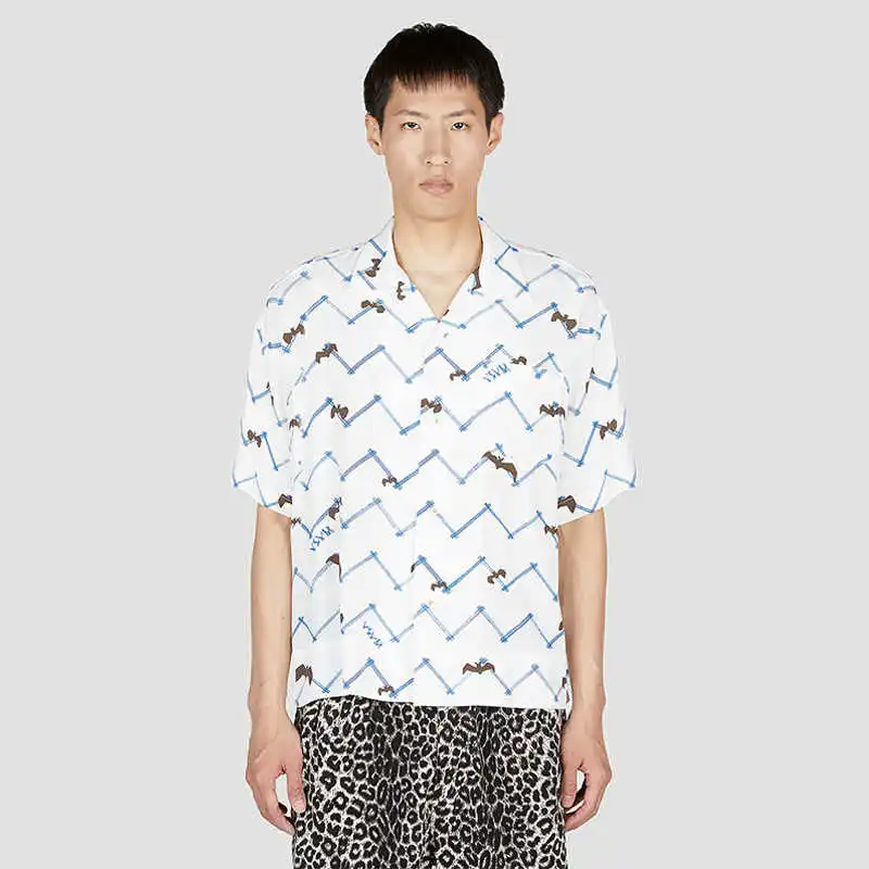 YOJI OOAK Nakamura Japanese Couple Hawaiian Vacation Little Bat Print Cuban collar short-sleeved loose shirt
YOJI OOAK Nakamura Japanese Couple Hawaiian Vacation Little Bat Print Cuban collar short-sleeved loose shirt
