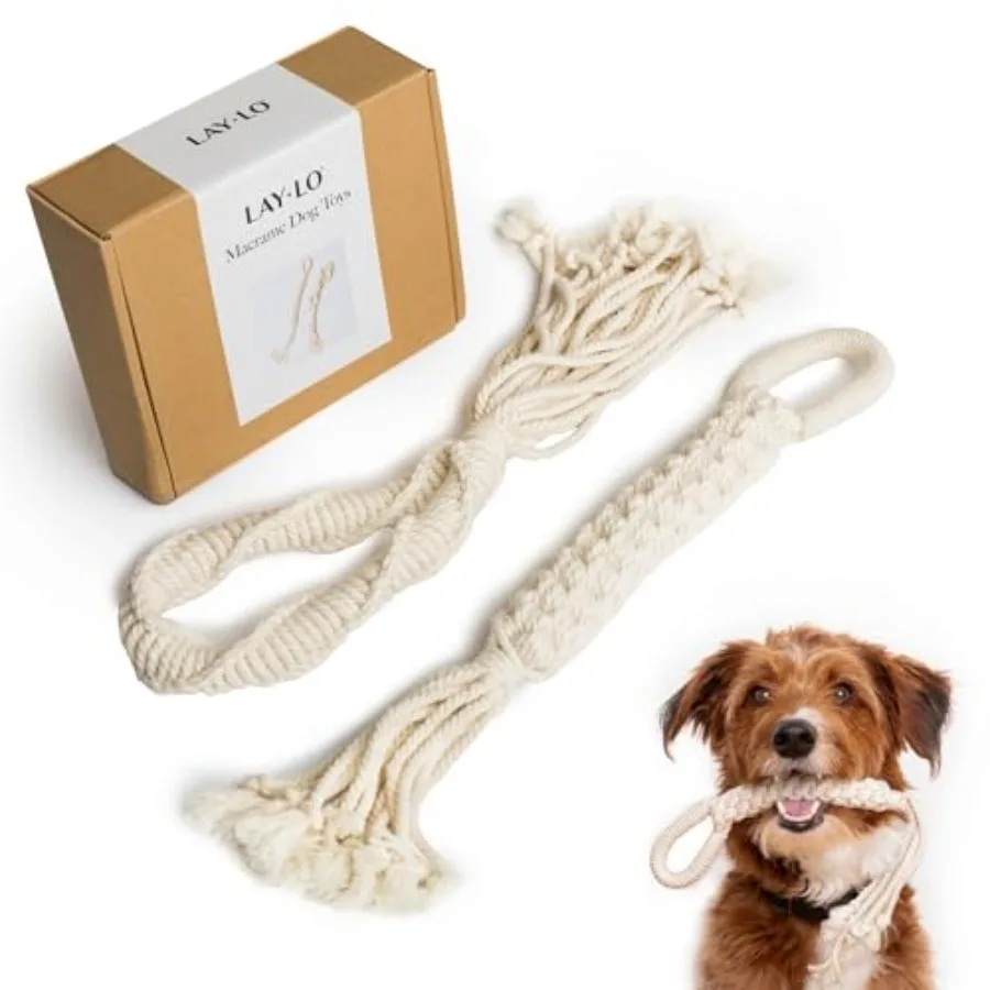 Natural Cotton Dog Rope Toys 18 inch 2-Pack for Medium and Large Dogs Includes Live Dog Trainer Support Durable and Eco-Friendl
Natural Cotton Dog Rope Toys 18 inch 2-Pack for Medium and Large Dogs Includes Live Dog Trainer Support Durable and Eco-Friendl