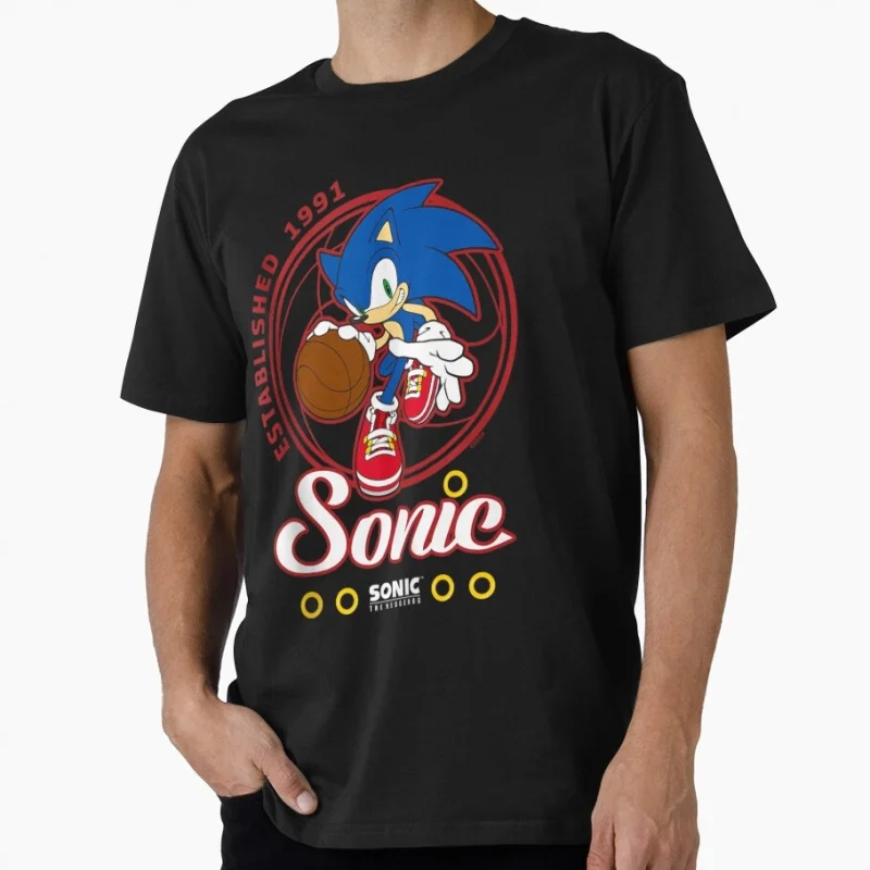 90s Racing Anime Sonic The Hedgehog Gift t shirt Sonic Basketball Est. 1991 Cartoon Graphic Tee Y2K clothes US size Tops S-6XL
90s Racing Anime Sonic The Hedgehog Gift t shirt Sonic Basketball Est. 1991 Cartoon Graphic Tee Y2K clothes US size Tops S-6XL