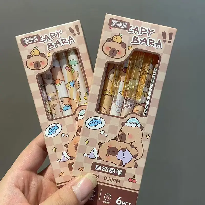 6 Pcs Cute Mechanical Pencils with Eraser 0.5mm Cartoon Capybara Mechanical Pencil Light Pencil for Kids Boy Girl Women
6 Pcs Cute Mechanical Pencils with Eraser 0.5mm Cartoon Capybara Mechanical Pencil Light Pencil for Kids Boy Girl Women