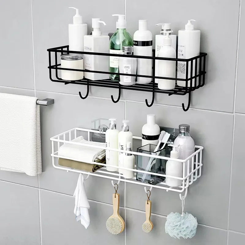 Wall Mounted Bathroom Storage Rack Free Punch Shower Hanging Basket Shampoo Holder WC Accessories Kitchen Seasoning Storage Rack
Wall Mounted Bathroom Storage Rack Free Punch Shower Hanging Basket Shampoo Holder WC Accessories Kitchen Seasoning Storage Rack