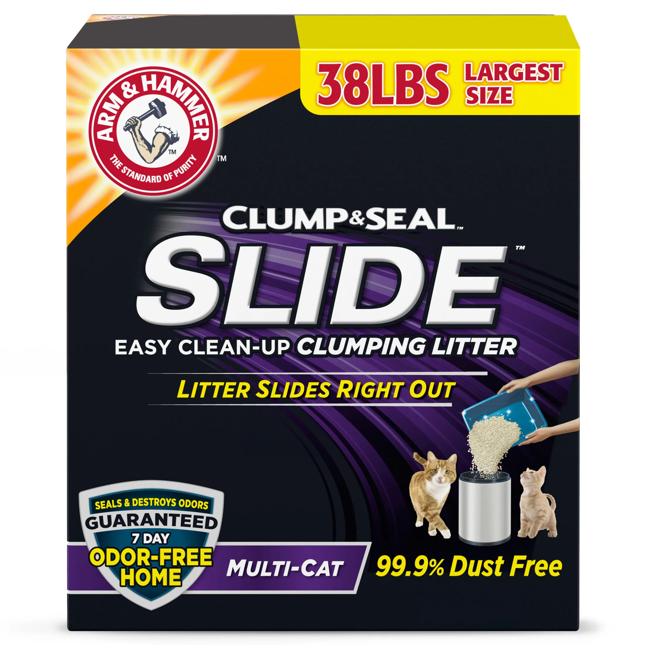 Clump & Seal SLIDE Cat Litter Easy Clean Multi-Cat Clumping Formula 38 lbs
Clump & Seal SLIDE Cat Litter Easy Clean Multi-Cat Clumping Formula 38 lbs