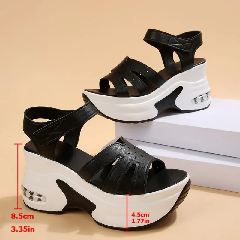 Women Fashion Wedge Sandals Summer Woman Thick-soled High-heeled Sandals Open Toe Comfortable Hollow Out Beach Shoes
Women Fashion Wedge Sandals Summer Woman Thick-soled High-heeled Sandals Open Toe Comfortable Hollow Out Beach Shoes