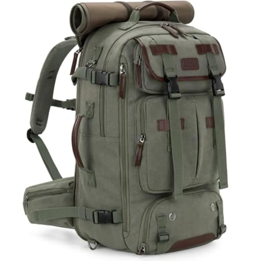 Canvas Backpack, Vintage 3-in-1 Convertible Laptop Bag for Travel, Work and College, Large Carry-On Rucksack for Men and Women
Canvas Backpack, Vintage 3-in-1 Convertible Laptop Bag for Travel, Work and College, Large Carry-On Rucksack for Men and Women