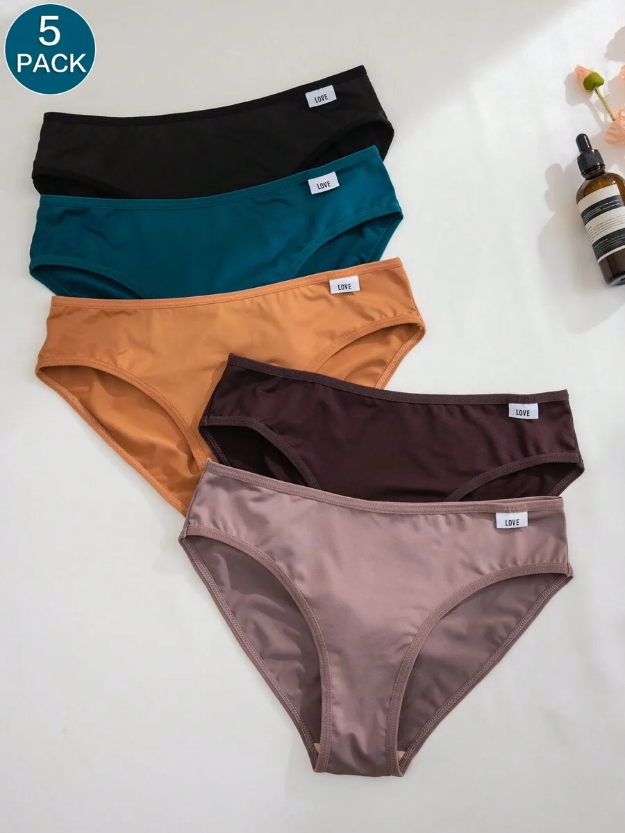 5 Pcs Women Solid Color Comfortable Breathable Triangle Panties Set
5 Pcs Women Solid Color Comfortable Breathable Triangle Panties Set