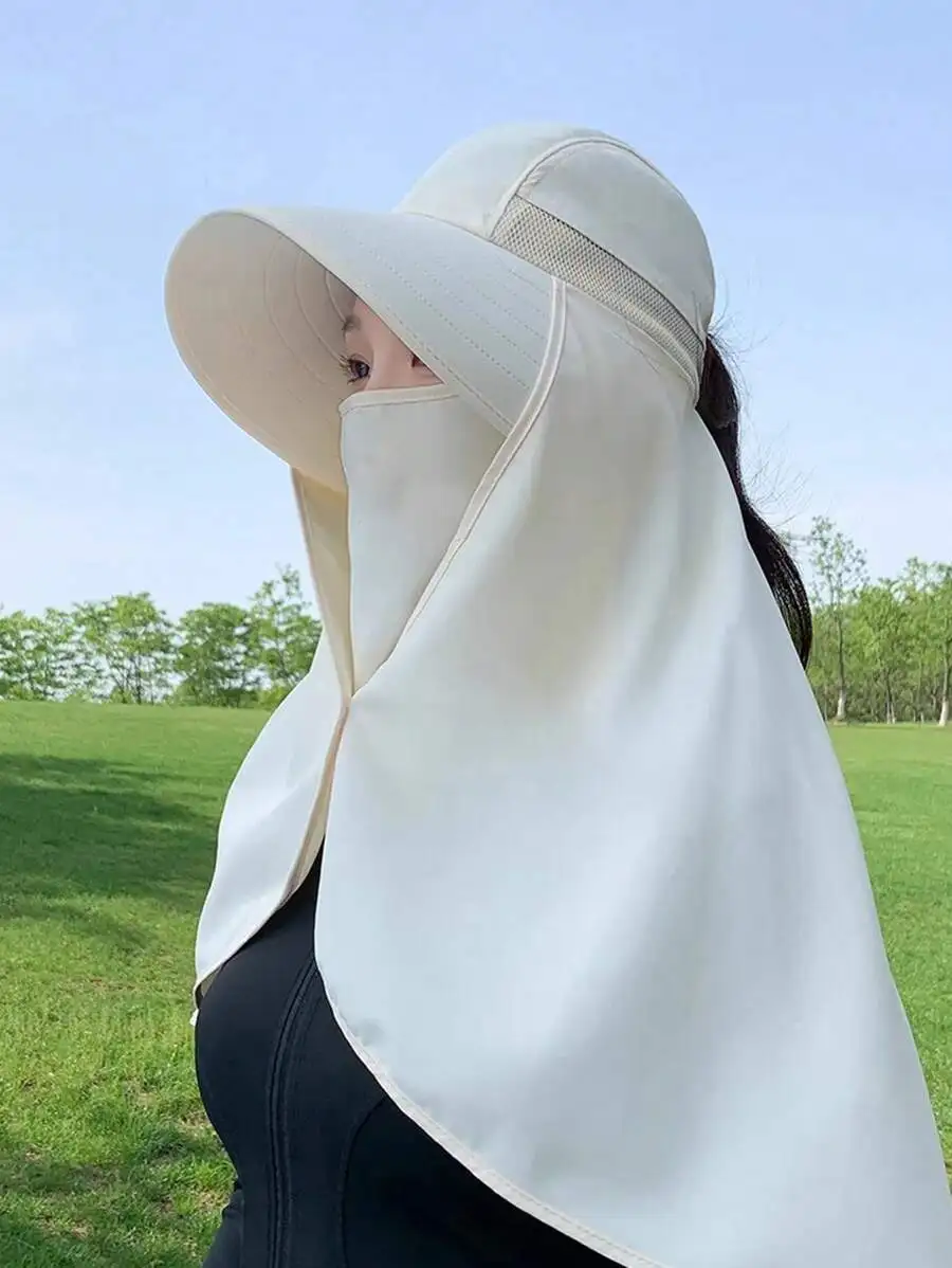 Women's Full-Coverage Sun Hat With Neck Flap, Outdoor Summer Sun Protection Hat With Detachable Face Mask, Versatile Wearing Styles Ski Masks
Women's Full-Coverage Sun Hat With Neck Flap, Outdoor Summer Sun Protection Hat With Detachable Face Mask, Versatile Wearing Styles Ski Masks
