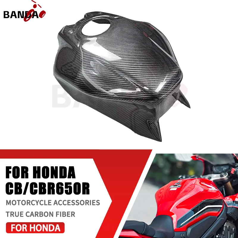 For HONDA CBR650R CB650R 2017-2023 100% 3K Pure Carbon Fiber Motorcycle Accessories Heightened fuel tank, upper cover
For HONDA CBR650R CB650R 2017-2023 100% 3K Pure Carbon Fiber Motorcycle Accessories Heightened fuel tank, upper cover