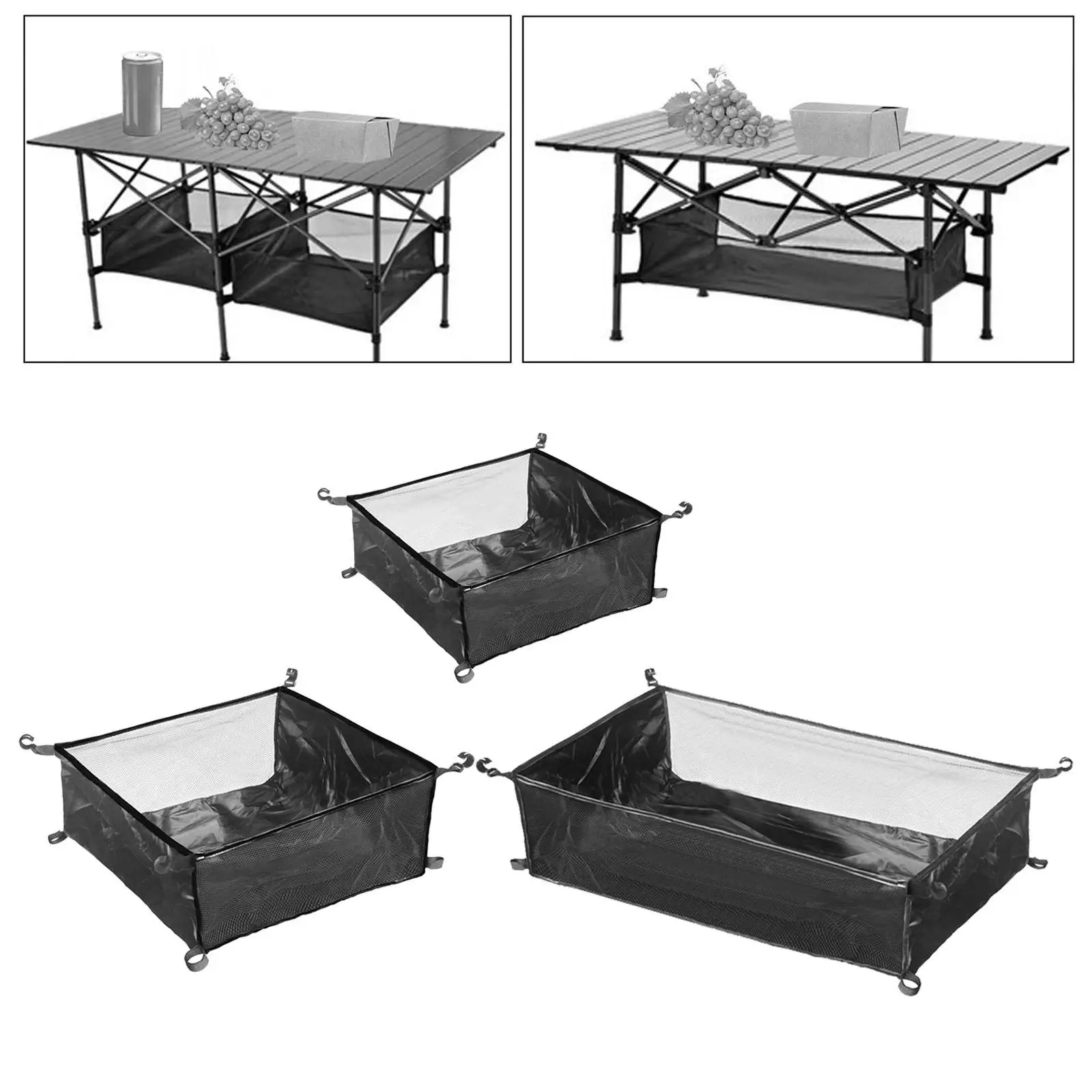 Under Table Storage Bag with Loop Straps Easy to Use Outdoor Indoor Folding Net
Under Table Storage Bag with Loop Straps Easy to Use Outdoor Indoor Folding Net
