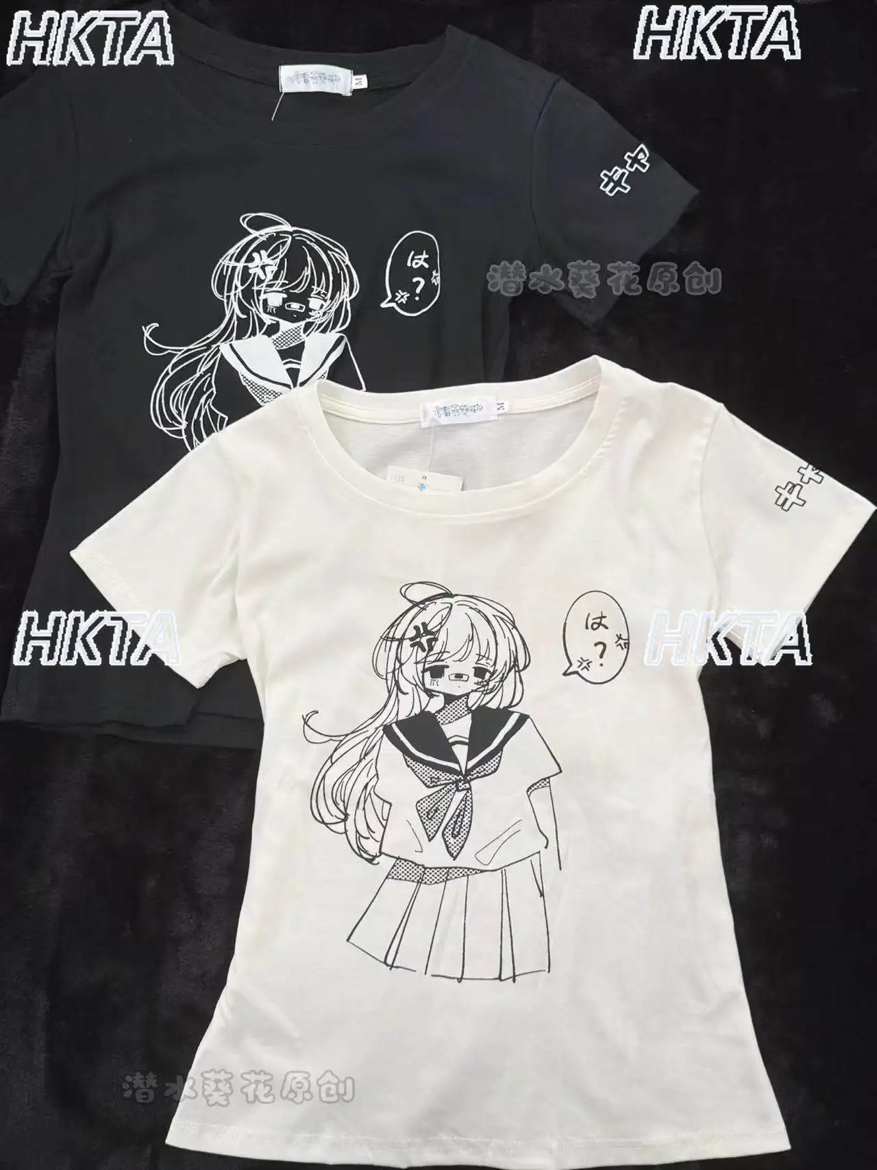 Subculture Goth Pure Cotton Shoulder Black T Shirts Elastic Slim Waist Two Dimensional Cute Print Round Collar Tshirt Top Women
Subculture Goth Pure Cotton Shoulder Black T Shirts Elastic Slim Waist Two Dimensional Cute Print Round Collar Tshirt Top Women