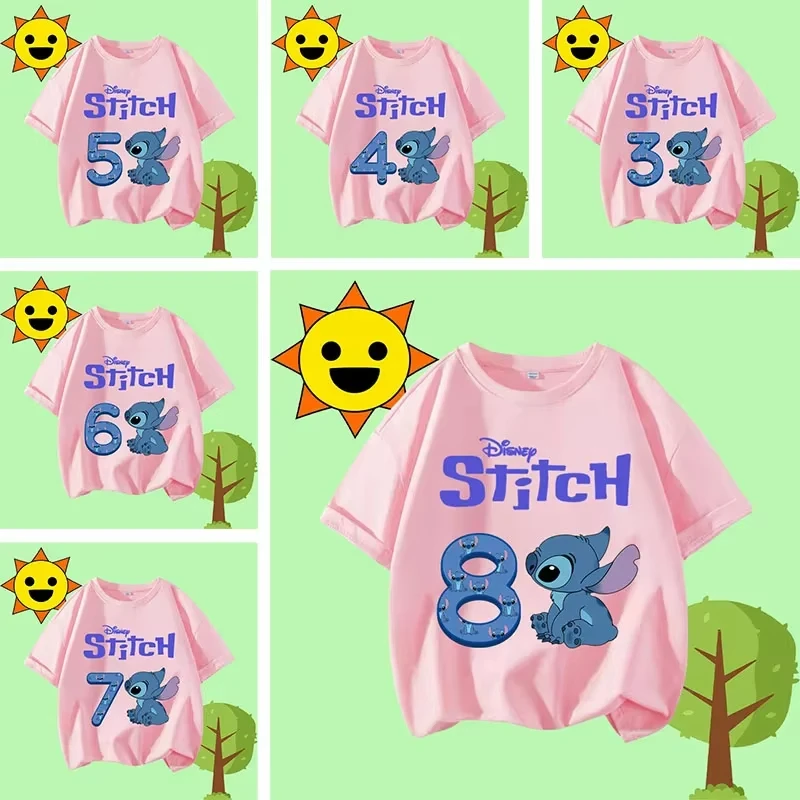 Disney Stitch Cartoon Print 1-12 Years Oldchildren's Round-neck Short-sleeved Top Summer T-shirt for Boys and Girlscasual Shirt
Disney Stitch Cartoon Print 1-12 Years Oldchildren's Round-neck Short-sleeved Top Summer T-shirt for Boys and Girlscasual Shirt