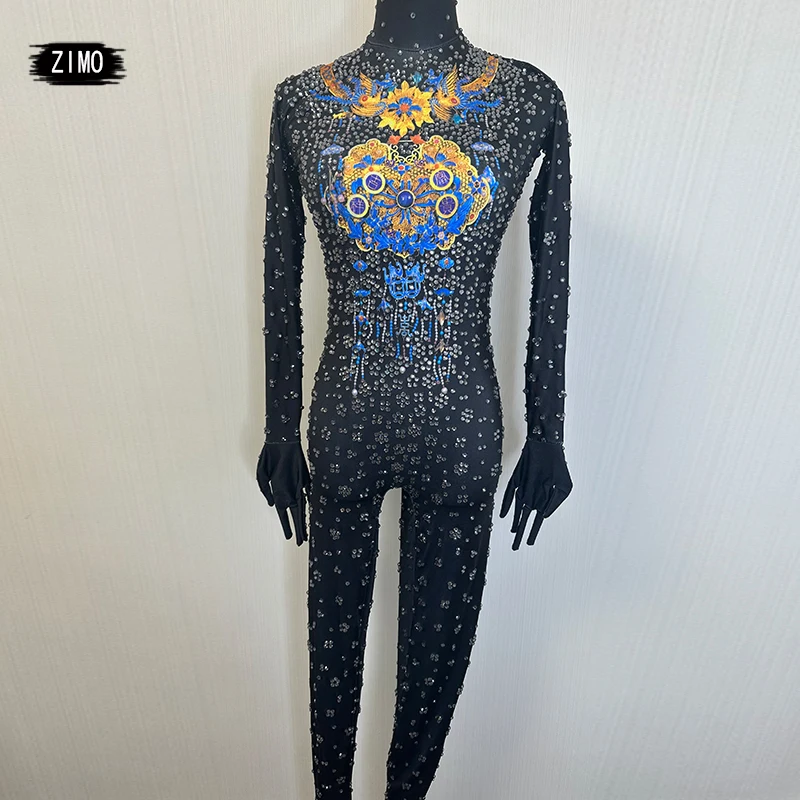 fashion blue rhinestones gloves jumpsuit women print Leotard birthday party pole Singer nightclub drag queen stage Dance Costume
fashion blue rhinestones gloves jumpsuit women print Leotard birthday party pole Singer nightclub drag queen stage Dance Costume