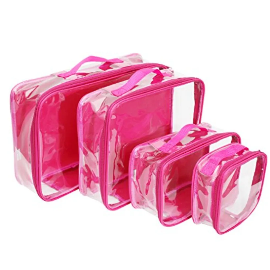Travel packing cubes set of 4 for 7-10 days, premium PVC plastic, black, lightweight and waterproof
Travel packing cubes set of 4 for 7-10 days, premium PVC plastic, black, lightweight and waterproof