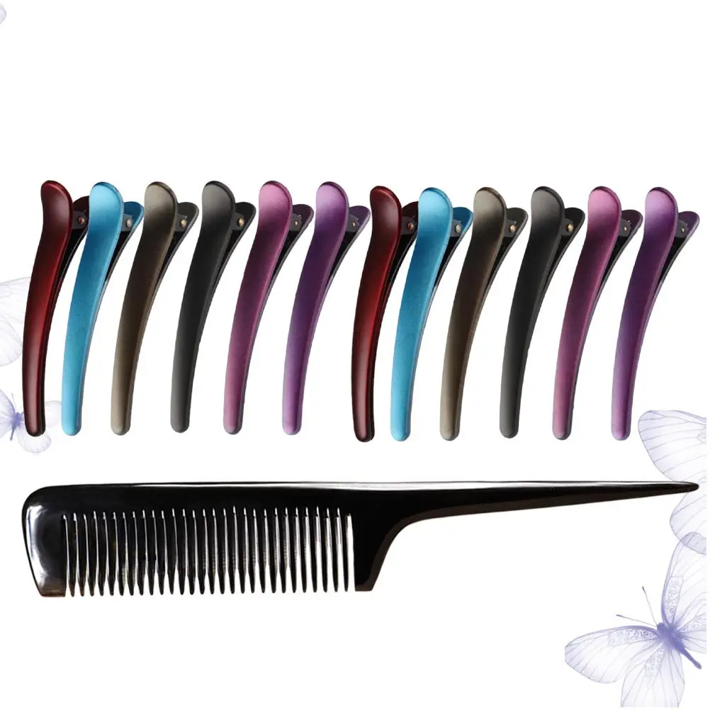 13Pcs Hairdressing Clips Duckbill Clamp Comb Set Secure Hold No Damage Styling Tool for Perm Curl Makeup Face Wash DIY Home Use
13Pcs Hairdressing Clips Duckbill Clamp Comb Set Secure Hold No Damage Styling Tool for Perm Curl Makeup Face Wash DIY Home Use