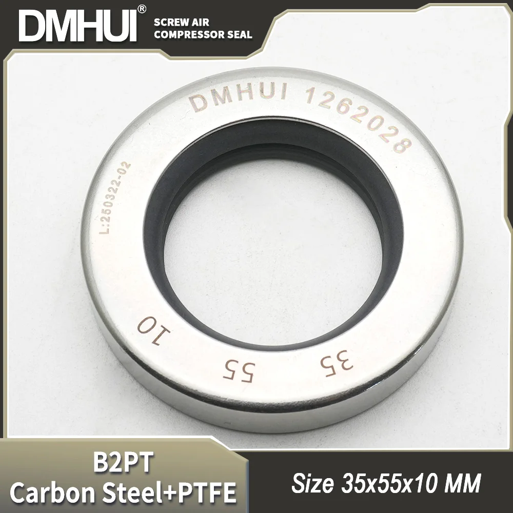 DMHUI Screw Air Compressor Shaft Seals 35x55x10mm B2PT Type - Stainless Steel + PTFE Rubber Double Lip Seal Ring 35-55-10
DMHUI Screw Air Compressor Shaft Seals 35x55x10mm B2PT Type - Stainless Steel + PTFE Rubber Double Lip Seal Ring 35-55-10
