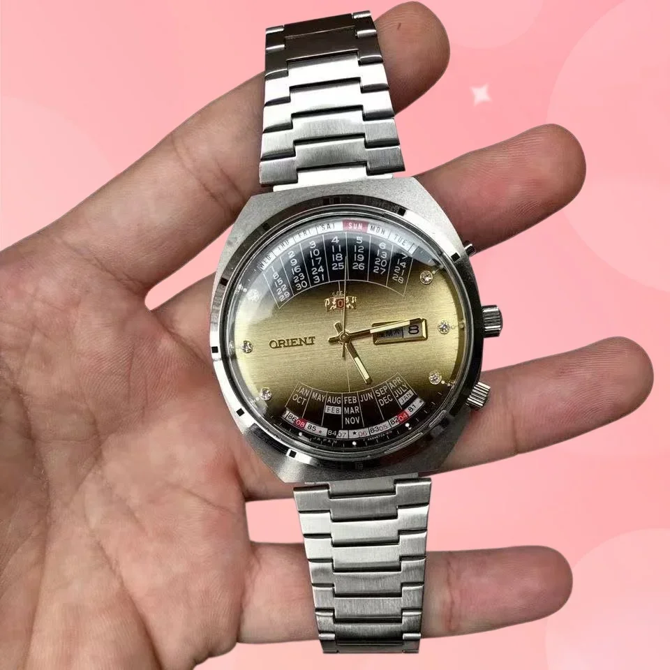 DFDG Orient Perpetual Calendar Full-Function Stainless Steel Japanese Movement Mechanical Watch Large Ultra-Thin Dial World Time
DFDG Orient Perpetual Calendar Full-Function Stainless Steel Japanese Movement Mechanical Watch Large Ultra-Thin Dial World Time