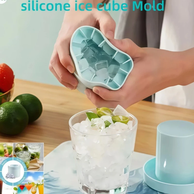 Food Grade Silicone Ice Bucket Cup Mold for Home Bar Quick Freeze Ice Cubes Tray Whiskey Beer Maker with Creative Design
Food Grade Silicone Ice Bucket Cup Mold for Home Bar Quick Freeze Ice Cubes Tray Whiskey Beer Maker with Creative Design