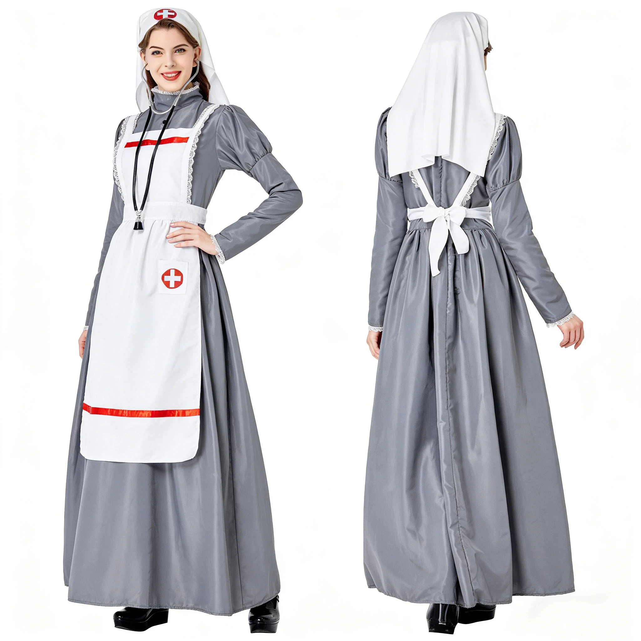 Sexy Women Halloween Retro Mediaeval Nurse Doctor Role Play Costume Suit Female French Maid Fancy Dress
Sexy Women Halloween Retro Mediaeval Nurse Doctor Role Play Costume Suit Female French Maid Fancy Dress