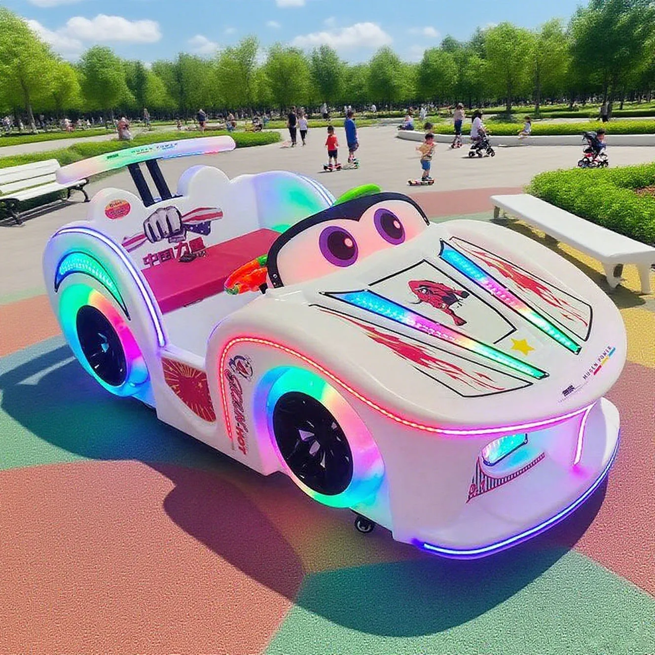 Joy2fun New Square Ride-on Car, Parent-child Double-person Glowing Bumper Car Park Scanning QR Code Electric Toy Car
Joy2fun New Square Ride-on Car, Parent-child Double-person Glowing Bumper Car Park Scanning QR Code Electric Toy Car