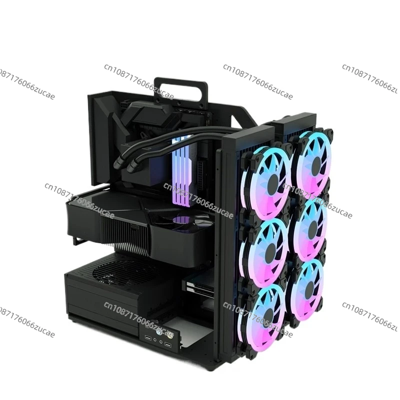 Модель F Двойная материнская плата ATX MATX Материнская плата Стойка из алюминиевого сплава поддерживает двойное крепление с водяным охлаждением Открытое шасси
Модель F Двойная материнская плата ATX MATX Материнская плата Стойка из алюминиевого сплава поддерживает двойное крепление с водяным охлаждением Открытое шасси