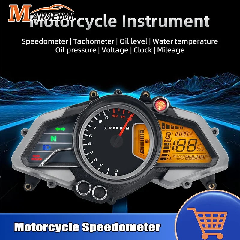 Motorcycle Speedometer For Bajaj 200NS Tachometer Digital Odometer Oil Level Gauge N Gear Voltage Oil Pressure Water Temp Meter
Motorcycle Speedometer For Bajaj 200NS Tachometer Digital Odometer Oil Level Gauge N Gear Voltage Oil Pressure Water Temp Meter