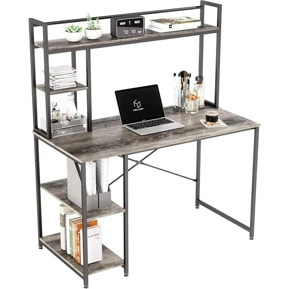 Nost & Host Easy to Assemble 47 Inch Computer Desk with Hutch and Bookshelf for Home Office Working and Sturdy Gaming, Rustic Br
Nost & Host Easy to Assemble 47 Inch Computer Desk with Hutch and Bookshelf for Home Office Working and Sturdy Gaming, Rustic Br