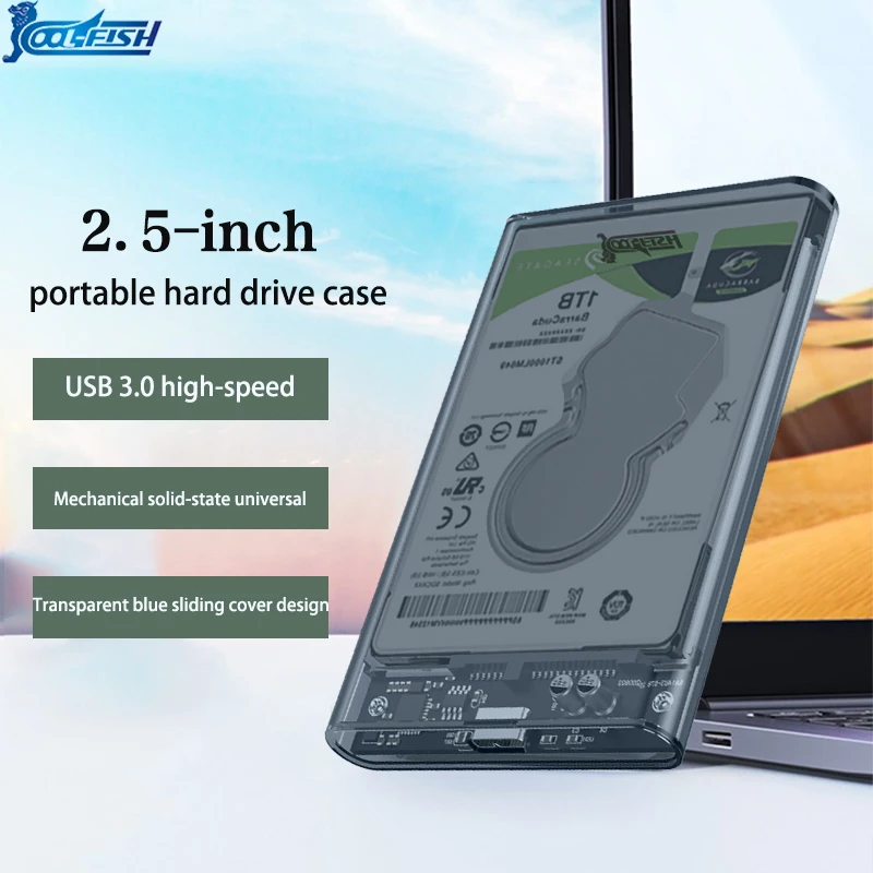 CoolFish USB 3.0Type C2.5inch m.2 SSD SATA External Hard Drive Case Transparent Blue Enclosure Tool-Free For Laptop Box Free ShI
CoolFish USB 3.0Type C2.5inch m.2 SSD SATA External Hard Drive Case Transparent Blue Enclosure Tool-Free For Laptop Box Free ShI
