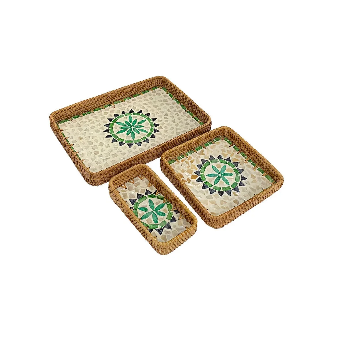 HeMu Colorful Splicing Shell Rattan Storage Basket Set Bread Fruit Food Breakfast Display Box Natural Hand-Woven Tray Decoration
HeMu Colorful Splicing Shell Rattan Storage Basket Set Bread Fruit Food Breakfast Display Box Natural Hand-Woven Tray Decoration
