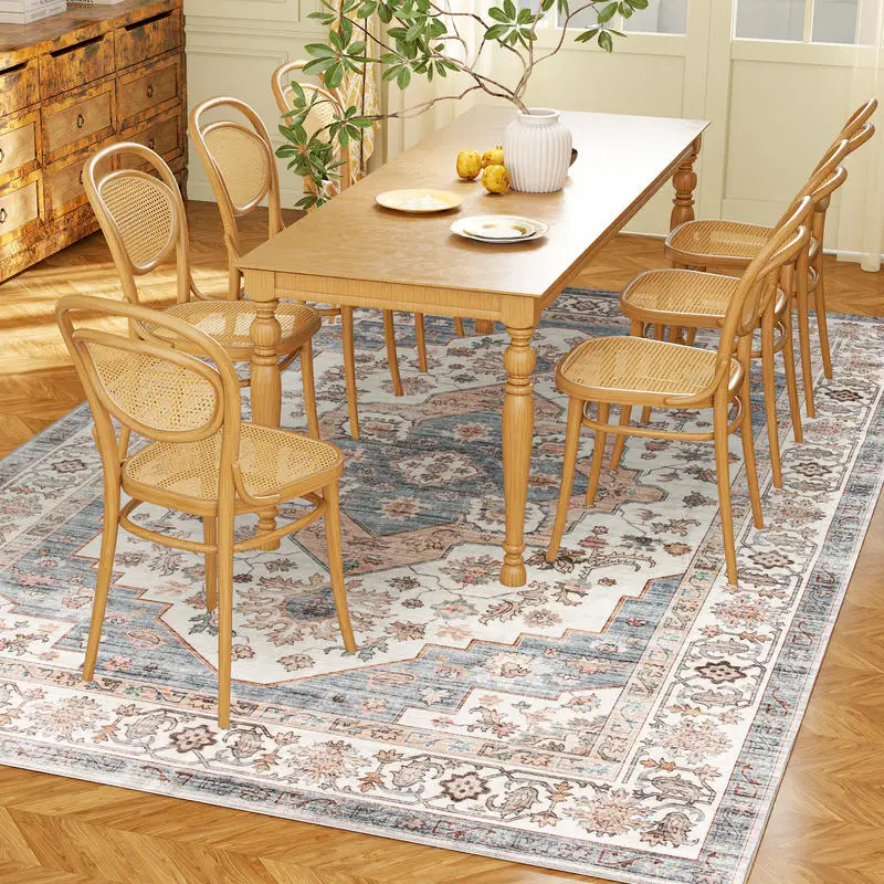 5x7 Area Rug, Vintage Machine Washable Rug, Non-Slip Carpet for Living Room, Bedroom, Dining Room, Brown & Light Blue
5x7 Area Rug, Vintage Machine Washable Rug, Non-Slip Carpet for Living Room, Bedroom, Dining Room, Brown & Light Blue