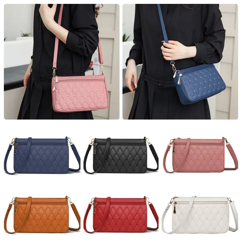 Fashion Zipper Shoulder Bags Solid Color Large Capacity Crossbody Bag Embroidery Thread Pu Leather Messenger Bag Women
Fashion Zipper Shoulder Bags Solid Color Large Capacity Crossbody Bag Embroidery Thread Pu Leather Messenger Bag Women