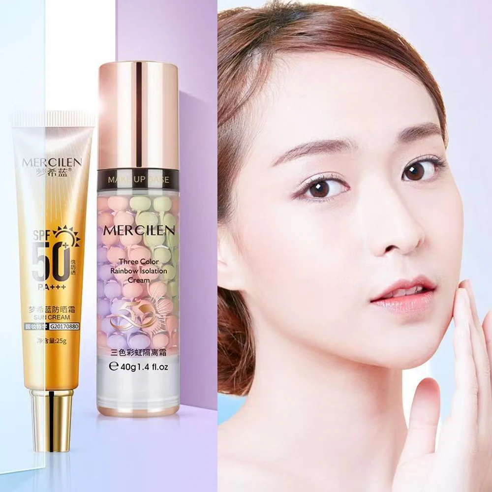 Facial Makeup Primer Tricolor Cream Contour Color Isolation Waterproof Makeup Foundation Natural Makeup Base Cream Sunscreen
Facial Makeup Primer Tricolor Cream Contour Color Isolation Waterproof Makeup Foundation Natural Makeup Base Cream Sunscreen