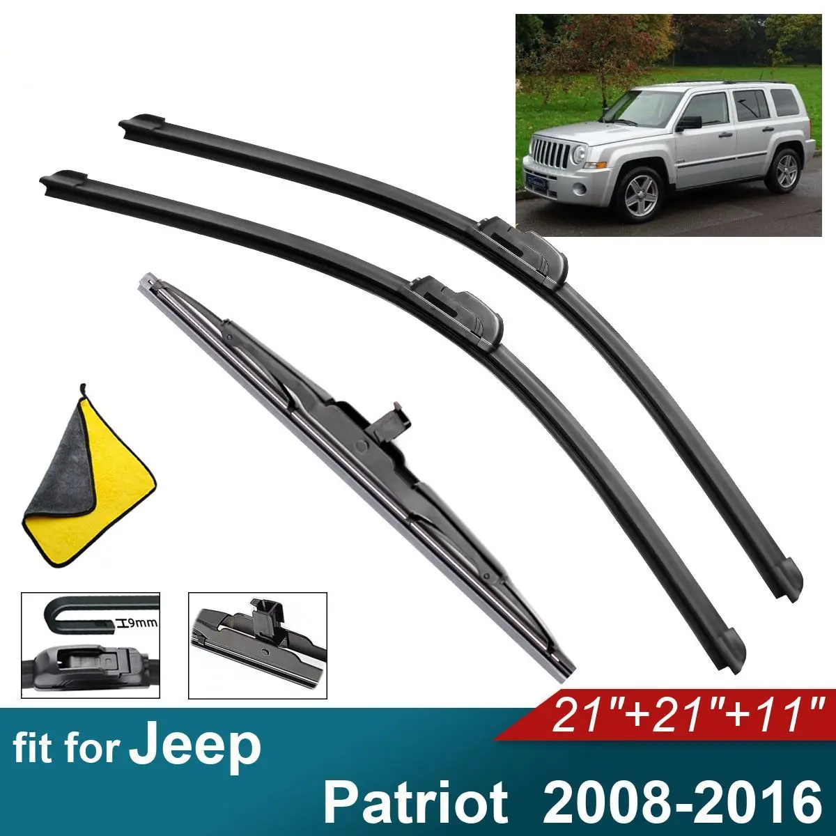 Car Windshield Wiper Blades Fit For Jeep Patriot Rear Wiper Blades Soft Rubber Auto Front Windscreen
Car Windshield Wiper Blades Fit For Jeep Patriot Rear Wiper Blades Soft Rubber Auto Front Windscreen