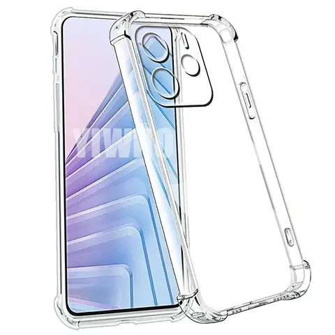 Funda de teléfono transparente con Airbag para Redmi Note 14 Pro Plus 13 12 11 Pro + 4G 5G, funda protectora trasera suave de TPU a prueba de golpes