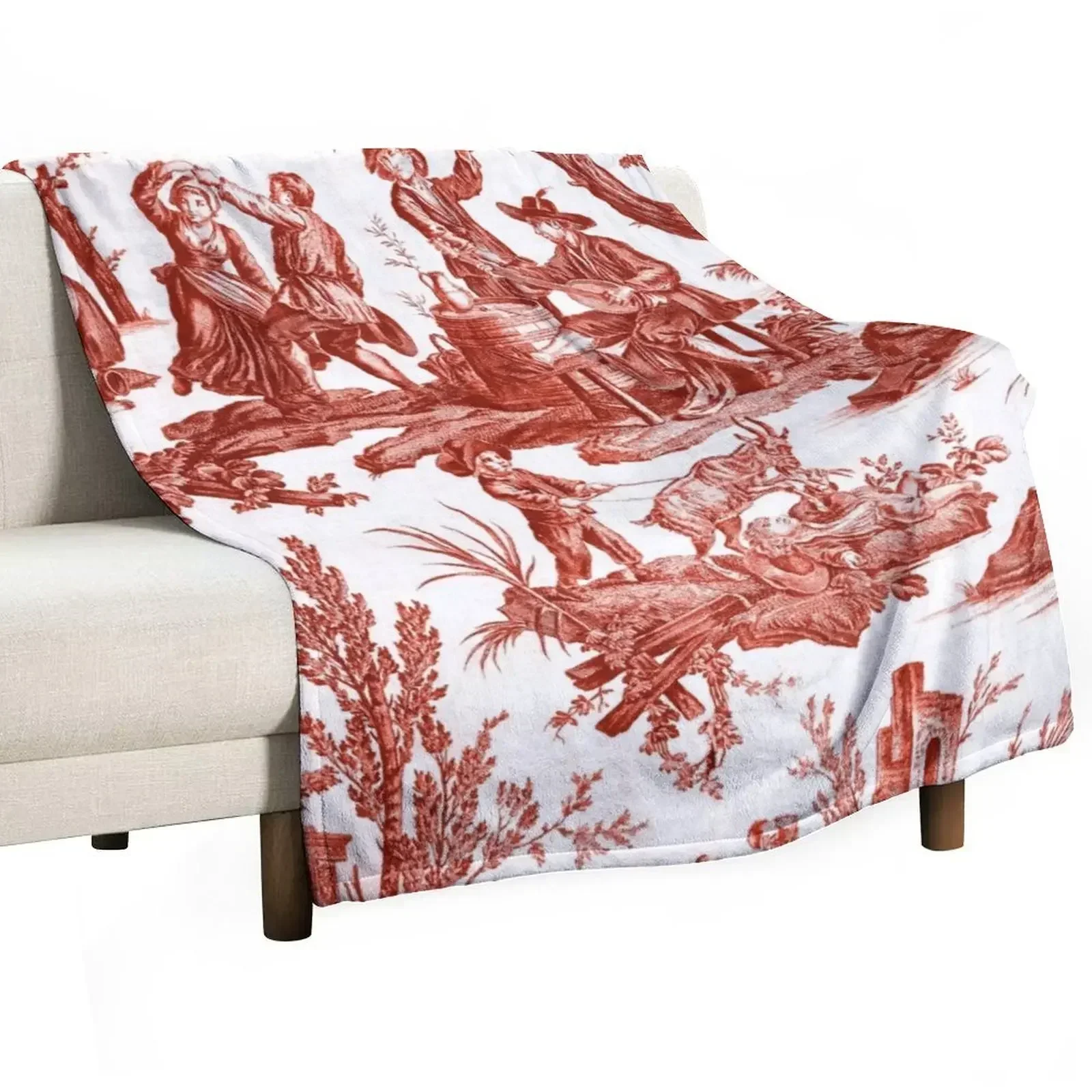 Red and White Toile de Jouy Throw Blanket Decoratives Decorative Beds Blankets
Red and White Toile de Jouy Throw Blanket Decoratives Decorative Beds Blankets