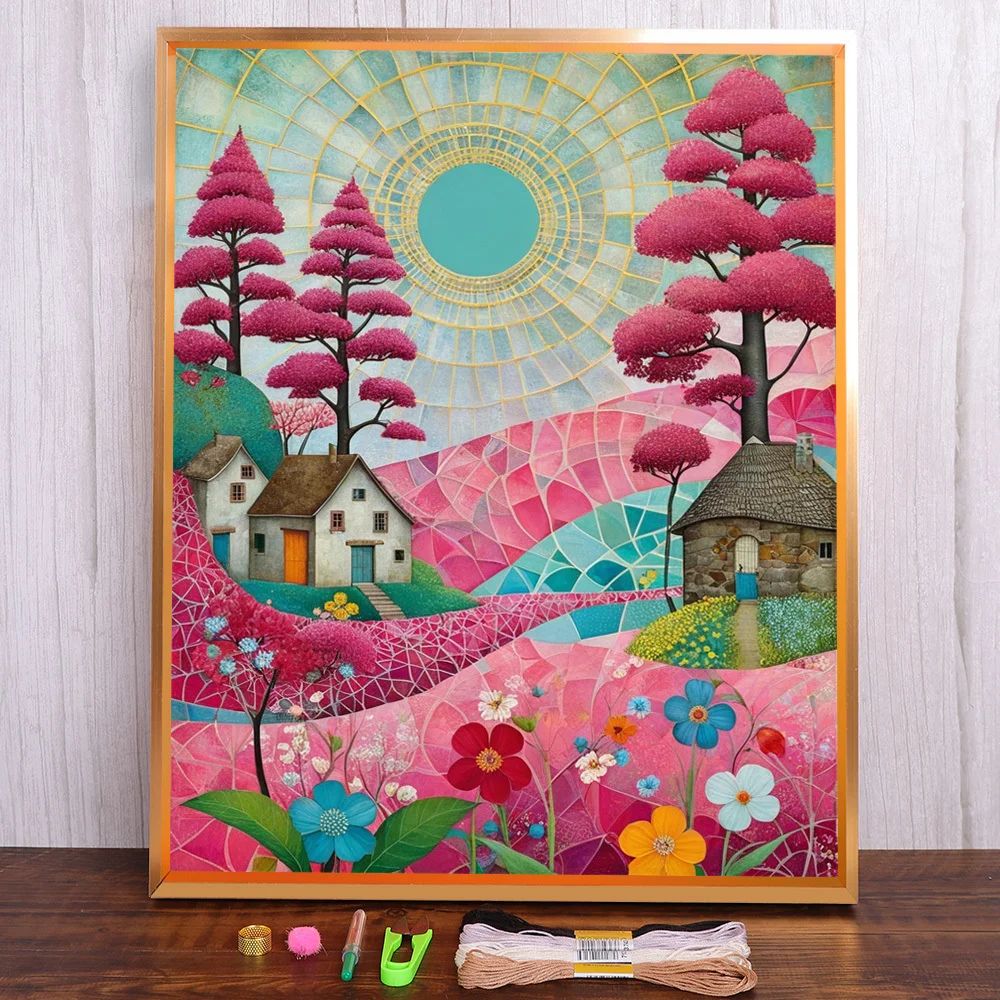 Fantasy Landscape Printed Fabric Cross Stitch Set Embroidery DMC Threads Handmade Sewing Hobby Handicraft Floss Home Decor Sales
Fantasy Landscape Printed Fabric Cross Stitch Set Embroidery DMC Threads Handmade Sewing Hobby Handicraft Floss Home Decor Sales