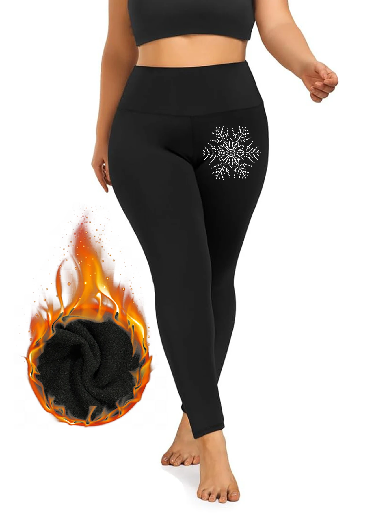Plus-size Solid Color Hot Drill High-waisted Leggings Women's High-stretch Tight Brushed Plus-size Nine-point Pants Women
Plus-size Solid Color Hot Drill High-waisted Leggings Women's High-stretch Tight Brushed Plus-size Nine-point Pants Women