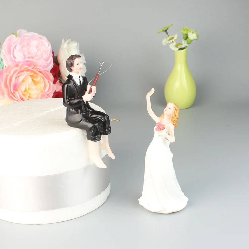 Bride Groom Cake Topper Resin Figure 11*6.5*14.5Cm Black White Wedding Decoration For Anniversary Birthday Party Home 
Bride Groom Cake Topper Resin Figure 11*6.5*14.5Cm Black White Wedding Decoration For Anniversary Birthday Party Home