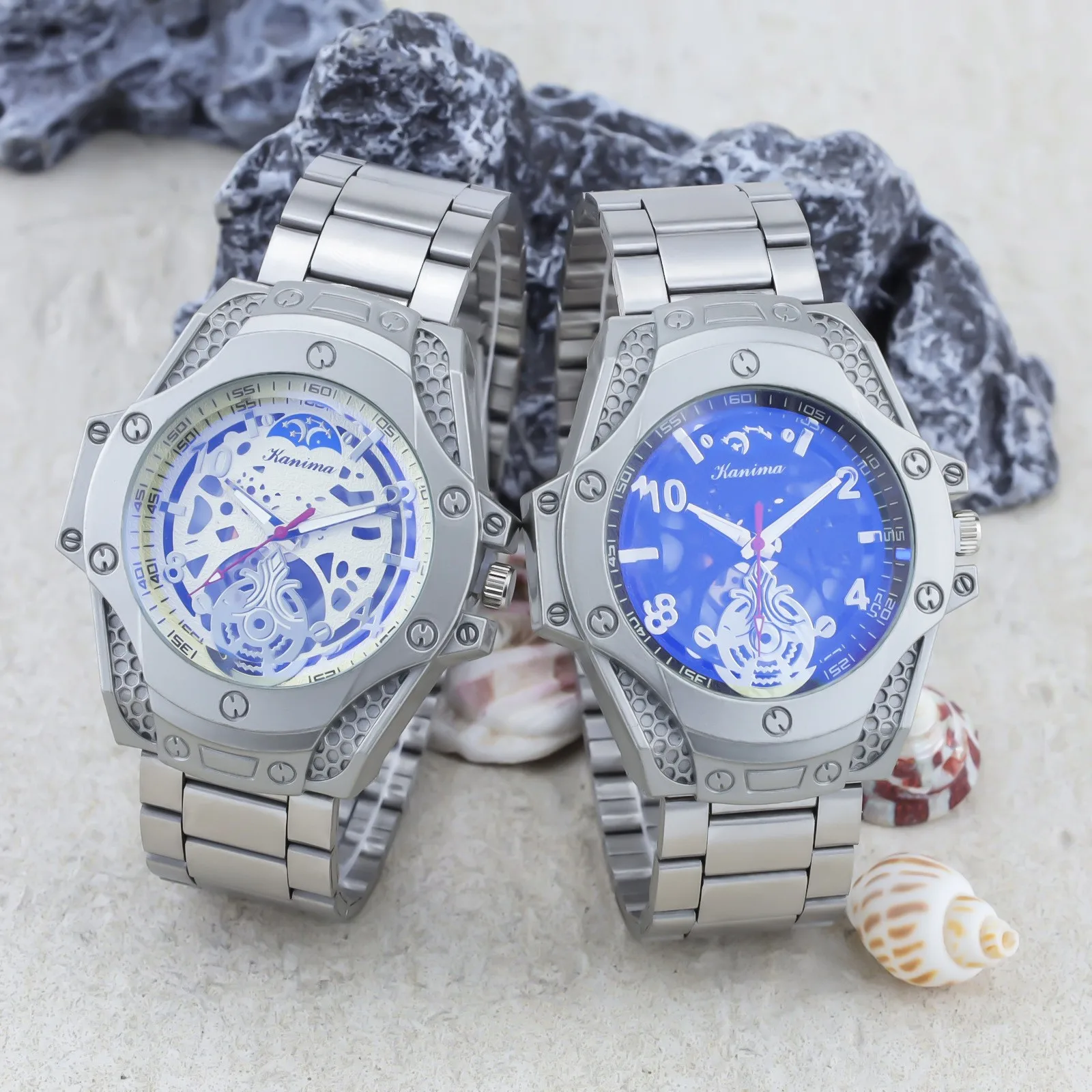 Новые модные трендовые мужские часы с полой имитацией механических часов, повседневные деловые мужские кварцевые часы
Новые модные трендовые мужские часы с полой имитацией механических часов, повседневные деловые мужские кварцевые часы