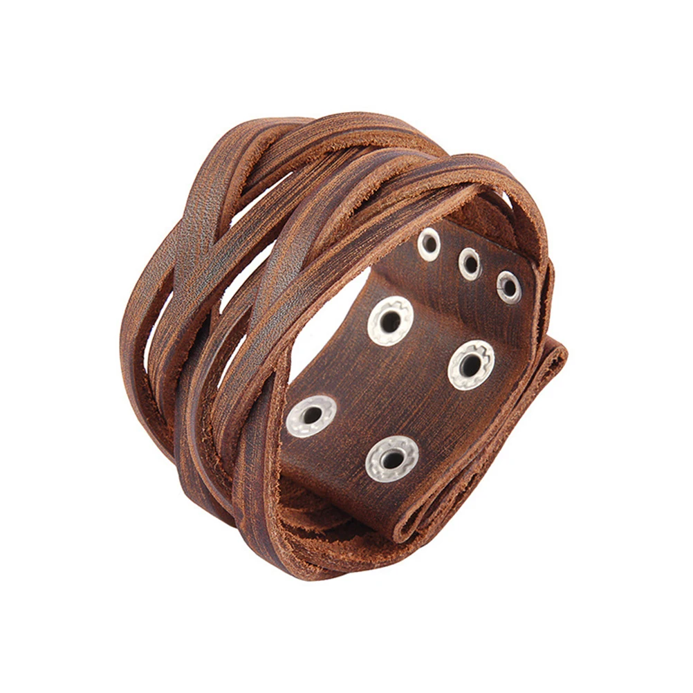 Vintage Men Cowhide Braided Rope Wrap Woven Punk Style Cowhide Bracelets Handmade Matching Outfits Gifts
Vintage Men Cowhide Braided Rope Wrap Woven Punk Style Cowhide Bracelets Handmade Matching Outfits Gifts