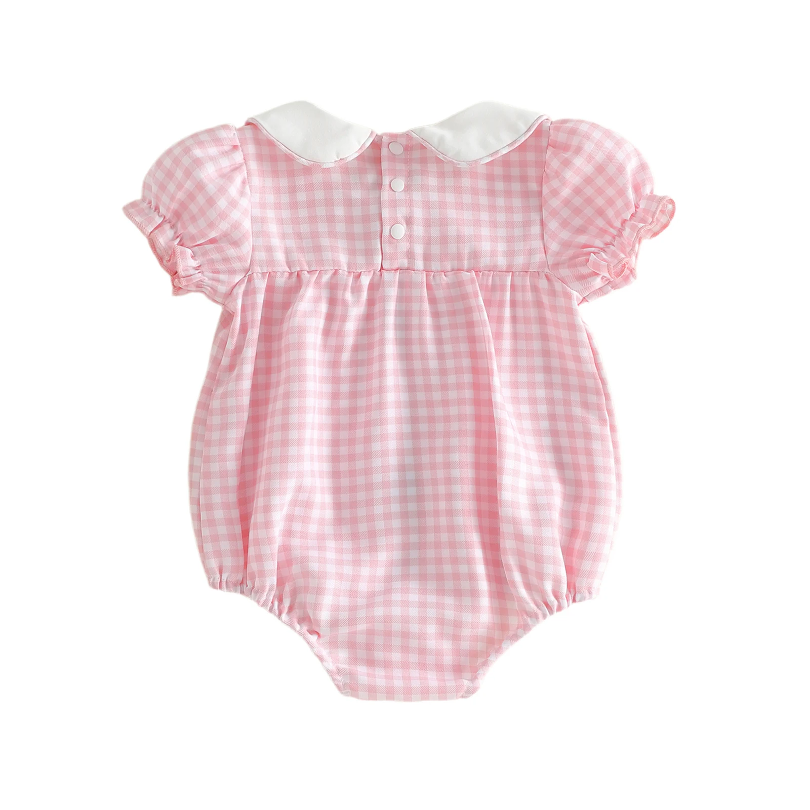 0-18M Newborn Baby Girls Easter Romper Carrot Bunny Embroidered Plaid Doll Collar Short Sleeve Newborn Jumpsuit
0-18M Newborn Baby Girls Easter Romper Carrot Bunny Embroidered Plaid Doll Collar Short Sleeve Newborn Jumpsuit