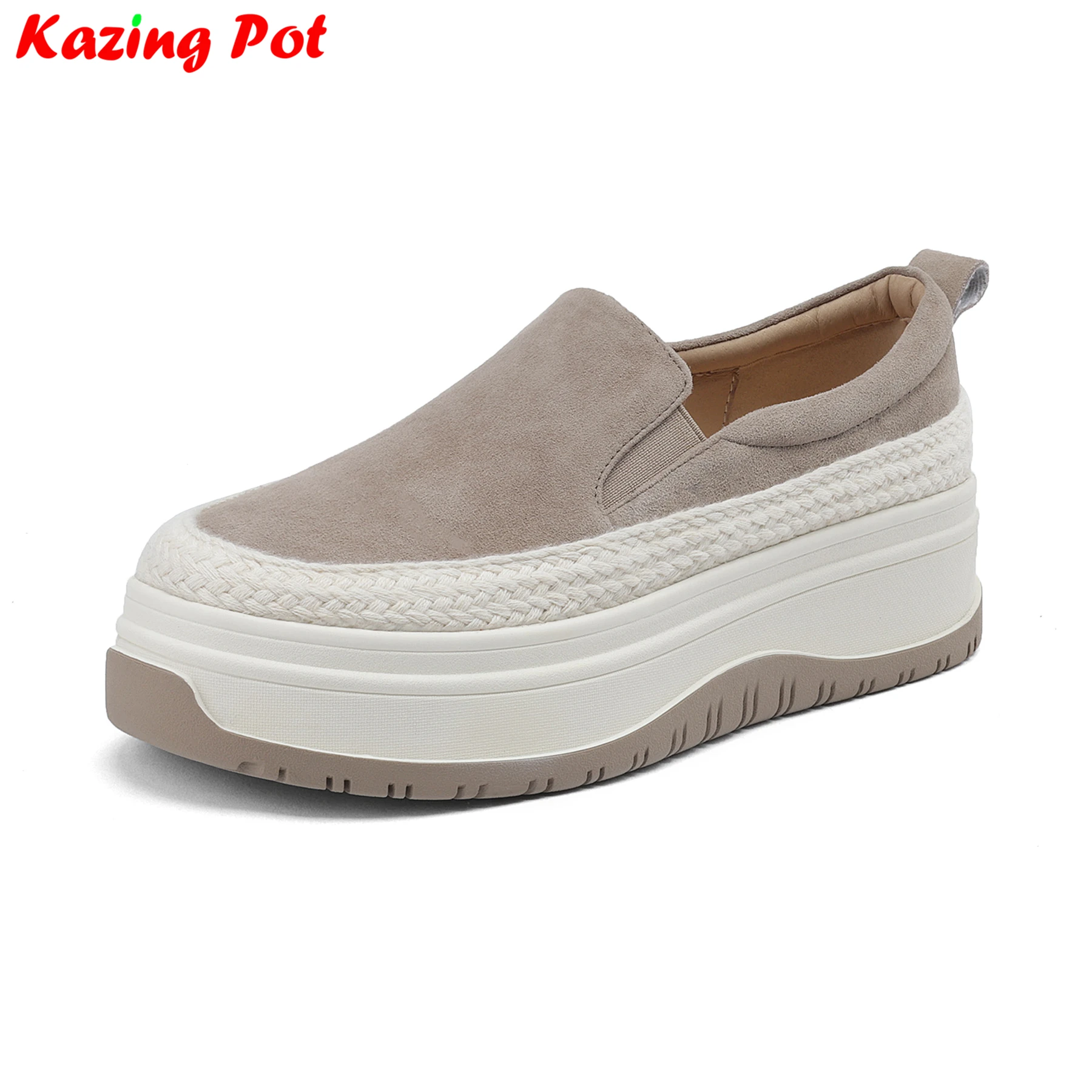 Hot Sale Sheep Suede Thick Bottom Round Toe Fashion Loafers Concise Casual Spring Fall Shoes Elegant Ins Women Vulcanized Shoes
Hot Sale Sheep Suede Thick Bottom Round Toe Fashion Loafers Concise Casual Spring Fall Shoes Elegant Ins Women Vulcanized Shoes