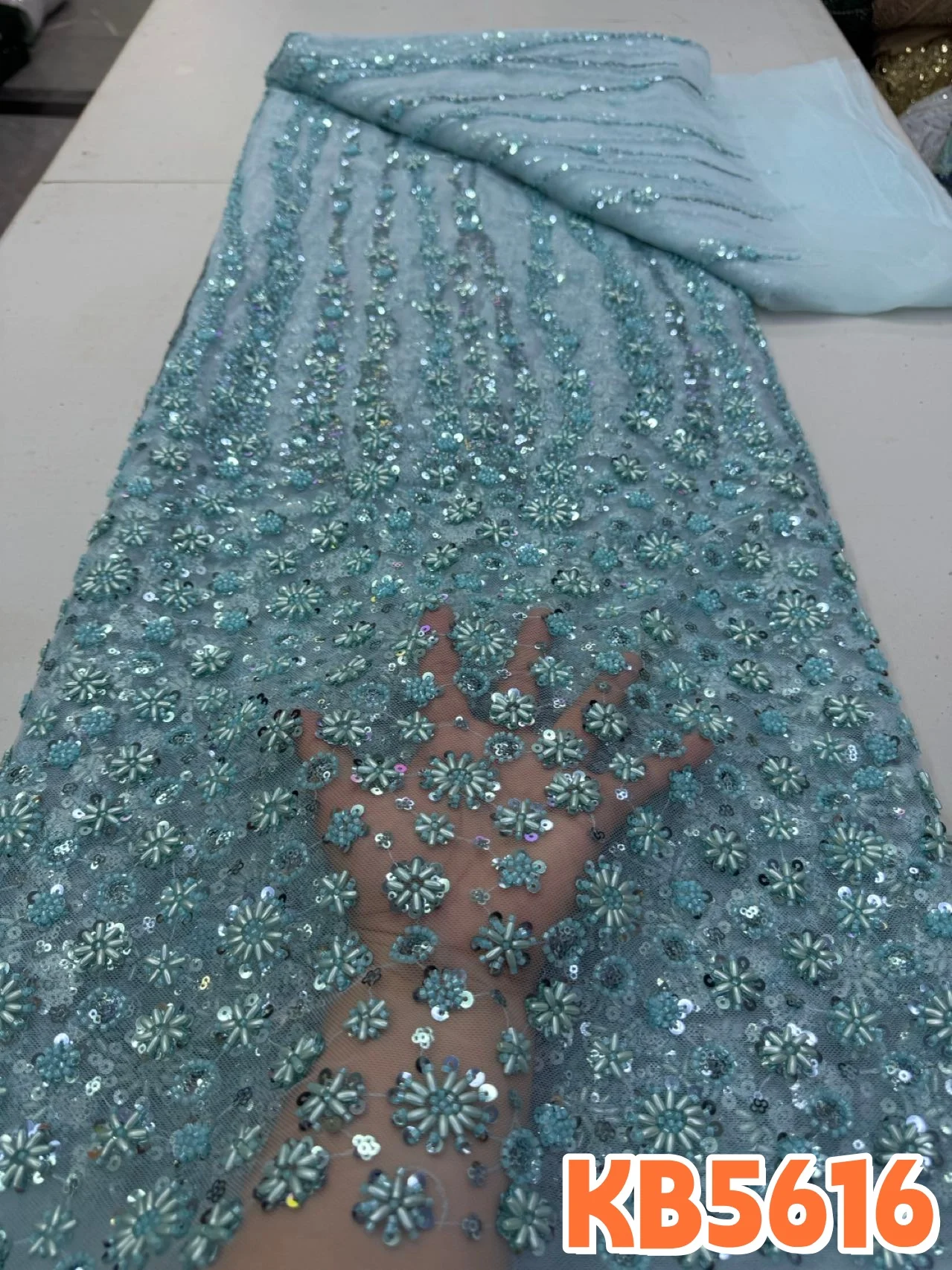 Luxury Sky Blue Embroidery Beaded Lace Fabric African Nigerian Sequins French Lace Fabric For Wedding Dresses Sewing KB5616
Luxury Sky Blue Embroidery Beaded Lace Fabric African Nigerian Sequins French Lace Fabric For Wedding Dresses Sewing KB5616