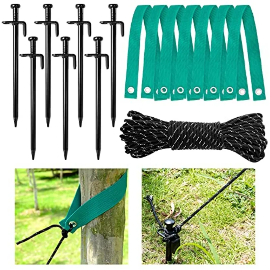 Pcs 15 Heavy Duty Steel Tree Stake Kits with Trees Straps and 50ft Reflective Rope Tree Support Anchoring Kit Supports for Lean
Pcs 15 Heavy Duty Steel Tree Stake Kits with Trees Straps and 50ft Reflective Rope Tree Support Anchoring Kit Supports for Lean